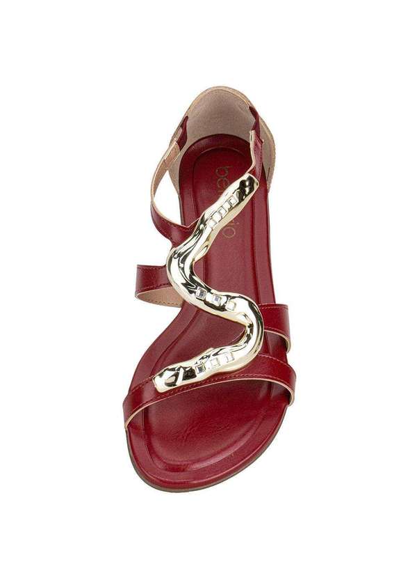 Beira Rio - Sandália Feminina Flat Beira Rio 8367873 - Vinho 5