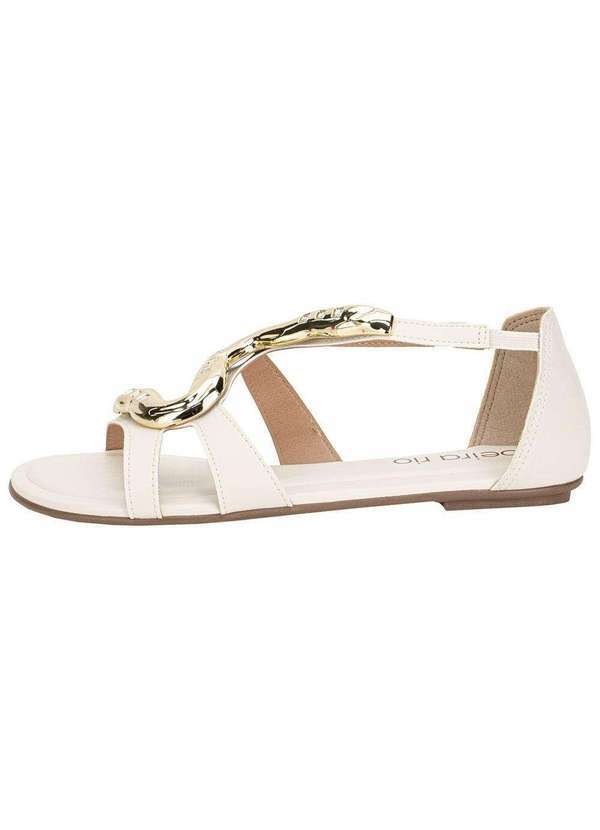 Beira Rio - Sandália Feminina Flat Beira Rio 8367873 Marfim 2