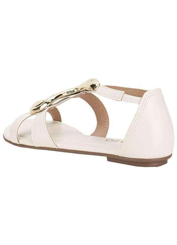 Beira Rio - Sandália Feminina Flat Beira Rio 8367873 Marfim 3