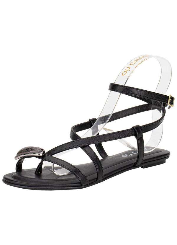Beira Rio - Sandália Feminina Flat Beira Rio 8367875 - Preto