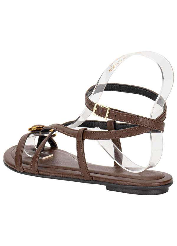 Beira Rio - Sandália Feminina Flat Beira Rio 8367875 - Café 3