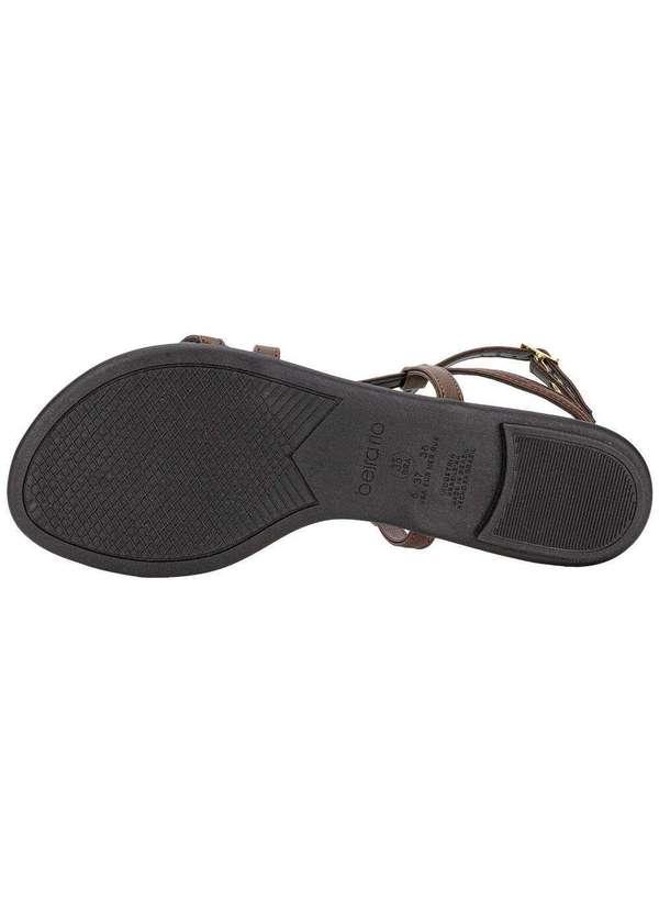 Beira Rio - Sandália Feminina Flat Beira Rio 8367875 - Café 4