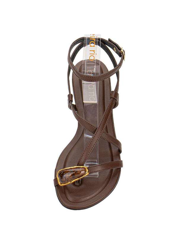 Beira Rio - Sandália Feminina Flat Beira Rio 8367875 - Café 5