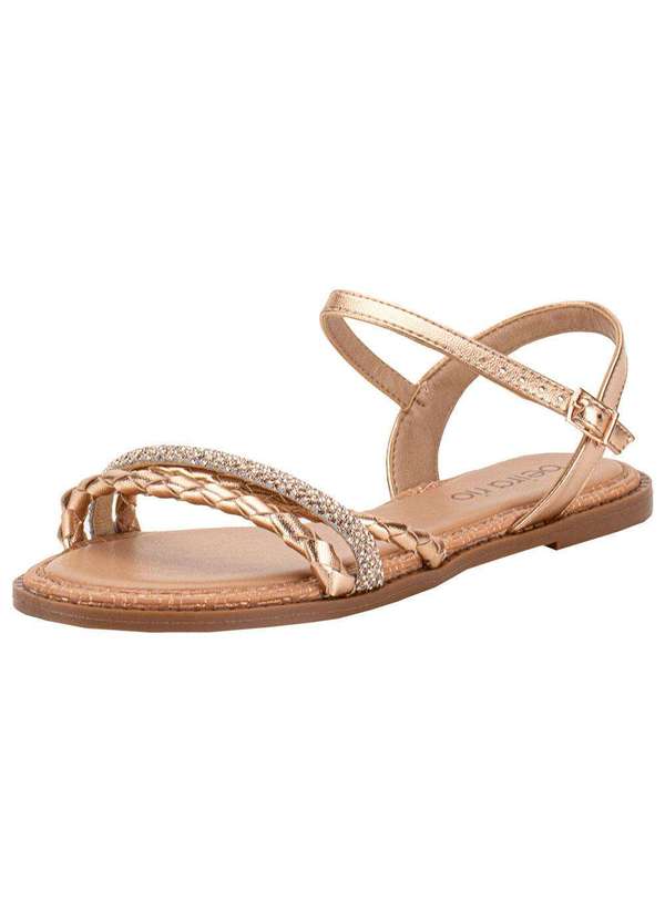 Beira Rio - Sandália Feminina Flat Beira Rio 8472413 - Bronze