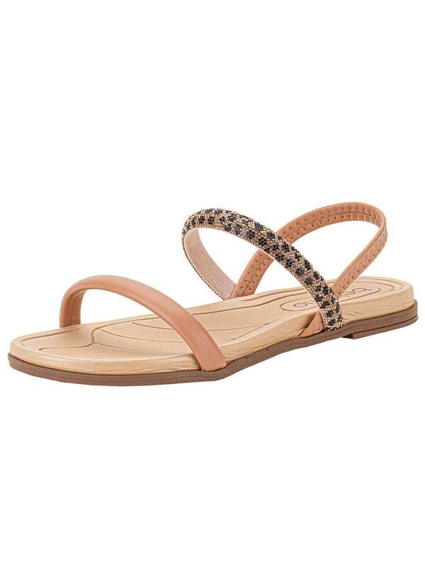 Beira Rio - Sandália Feminina Flat Beira Rio 8507103 - Bronze