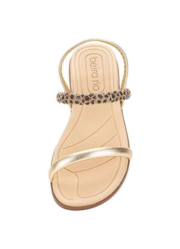 Beira Rio - Sandália Feminina Flat Beira Rio 8507103 - Ouro 5