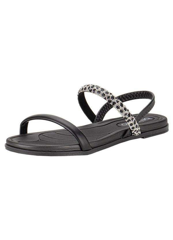Beira Rio - Sandália Feminina Flat Beira Rio 8507103 - Preto