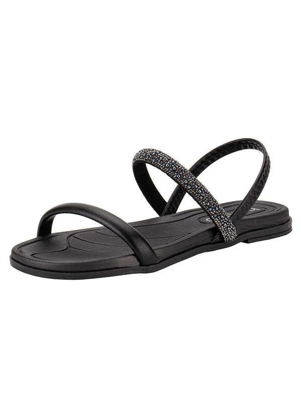 Beira Rio - Sandália Feminina Flat Beira Rio 8507103 - Preto