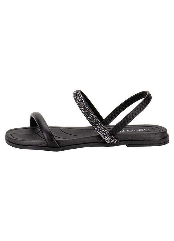 Beira Rio - Sandália Feminina Flat Beira Rio 8507103 - Preto 2