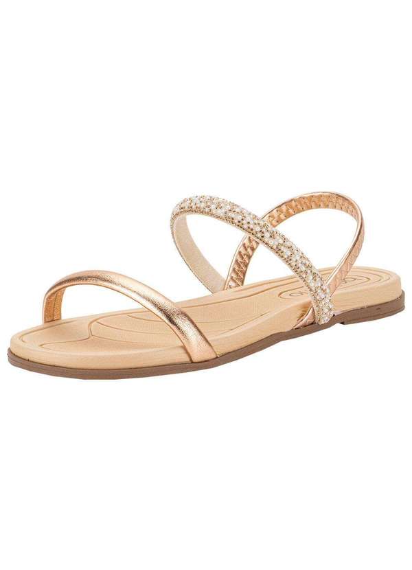 Beira Rio - Sandália Feminina Flat Beira Rio 8507103 - Bronze