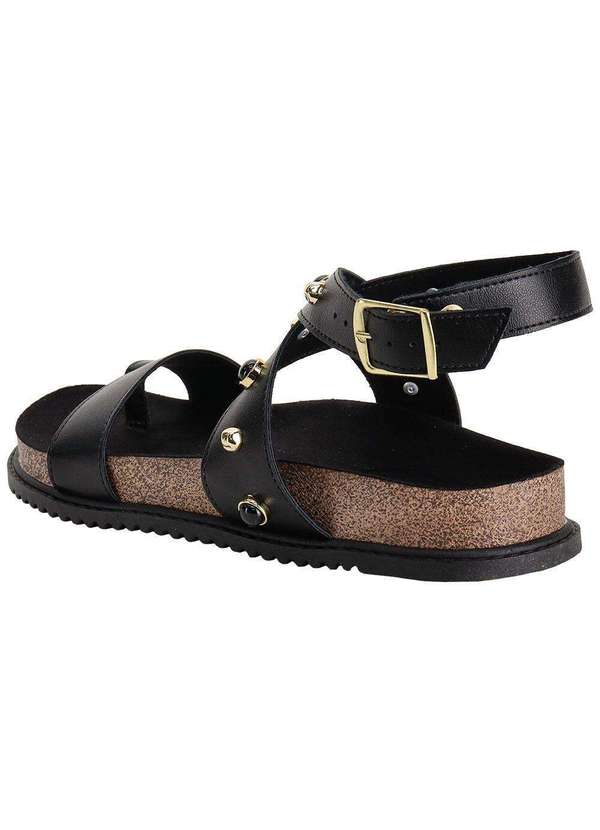 Beira Rio - Sandália Feminina Flat Beira Rio 8524114 Preto 3
