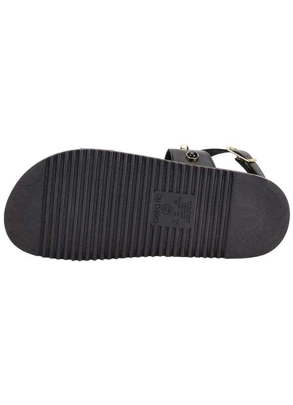 Beira Rio - Sandália Feminina Flat Beira Rio 8524114 Preto 4