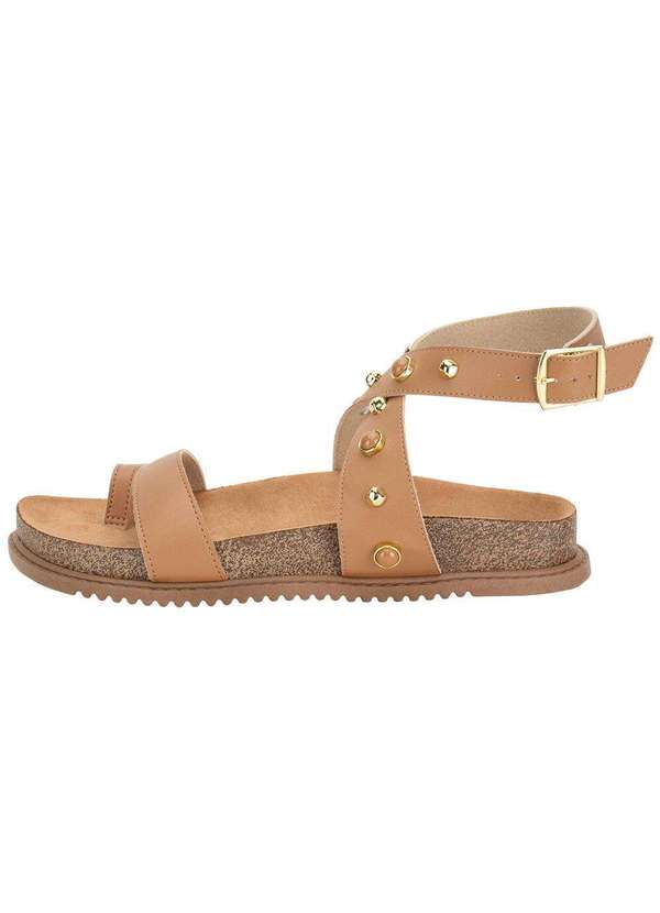 Beira Rio - Sandália Feminina Flat Beira Rio 8524114 Camel 2