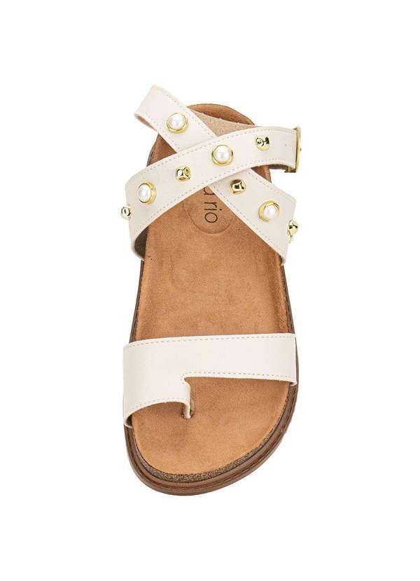 Beira Rio - Sandália Feminina Flat Beira Rio 8524114 Marfim 5