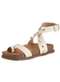 Beira Rio - Sandália Feminina Flat Beira Rio 8524114 Camel - variação: MARFIM