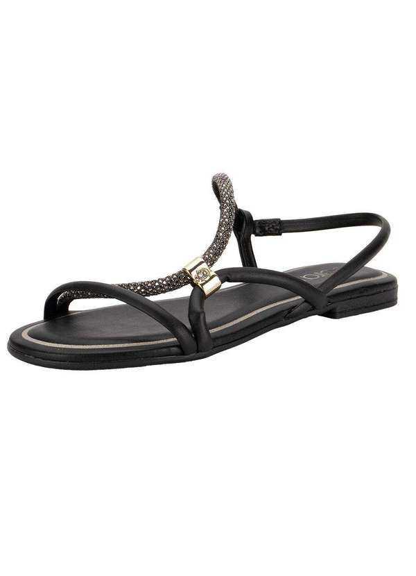Beira Rio - Sandália Feminina Flat Beira Rio 8552103 - Preto