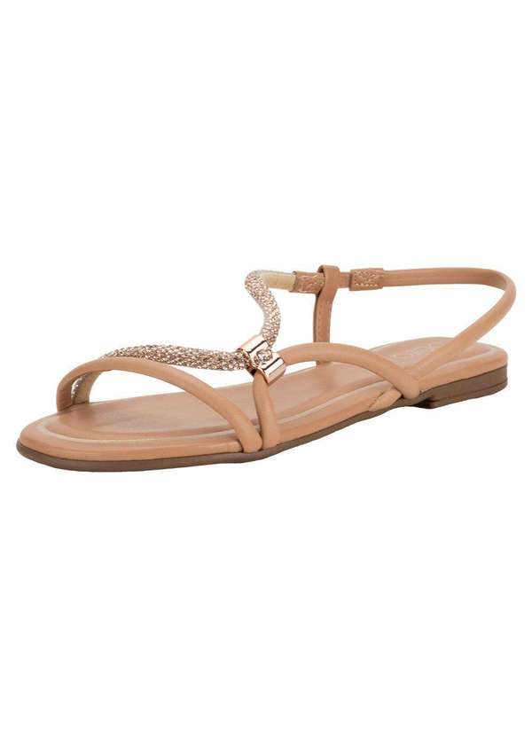 Beira Rio - Sandália Feminina Flat Beira Rio 8552103 - Salmão