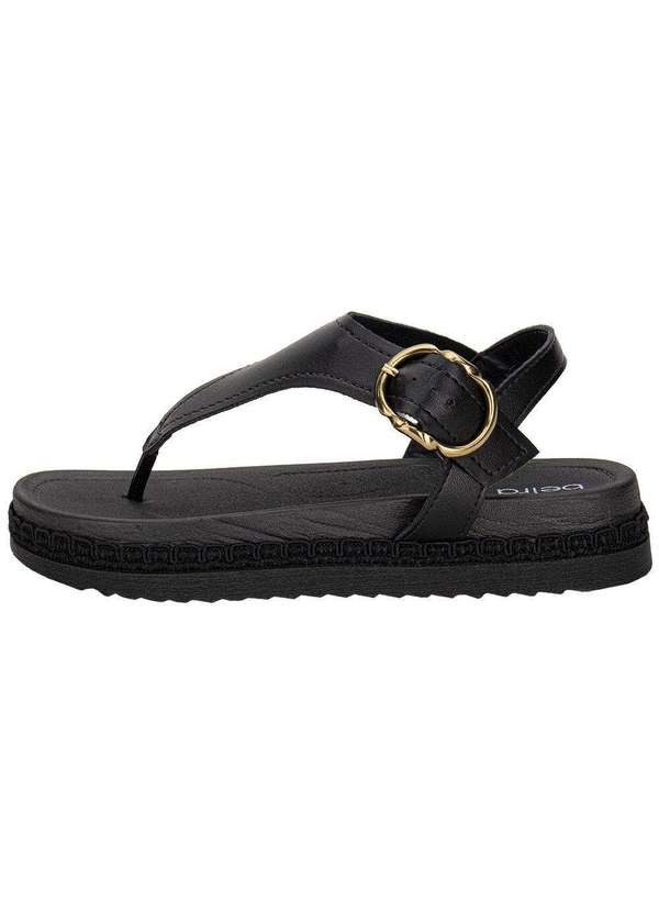 Beira Rio - Sandália Feminina Flat Beira Rio 8553101 - Preto 2