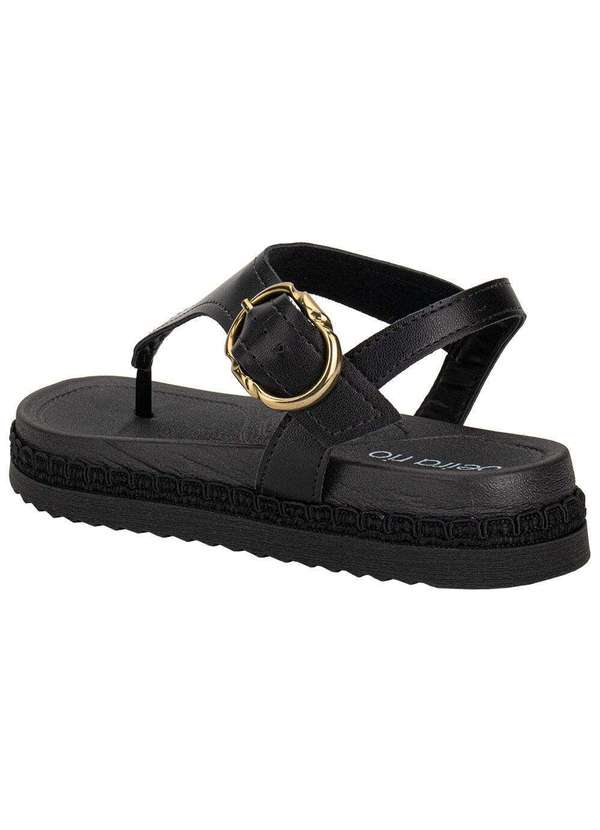 Beira Rio - Sandália Feminina Flat Beira Rio 8553101 - Preto 3