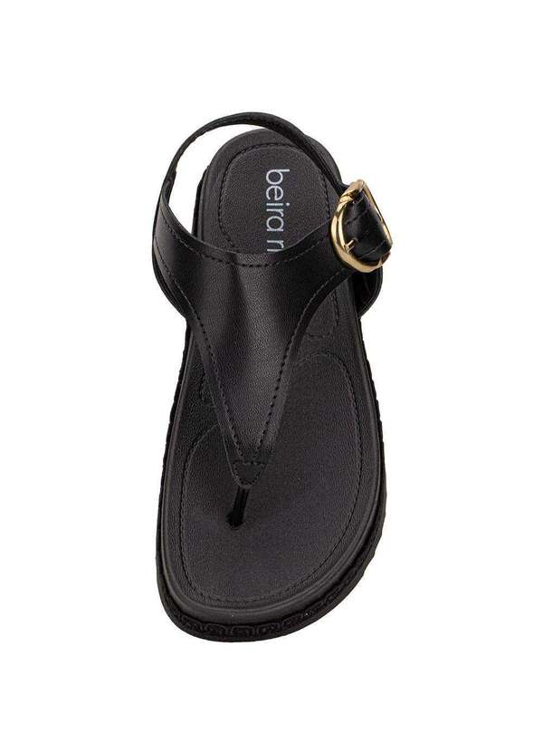 Beira Rio - Sandália Feminina Flat Beira Rio 8553101 - Preto 5