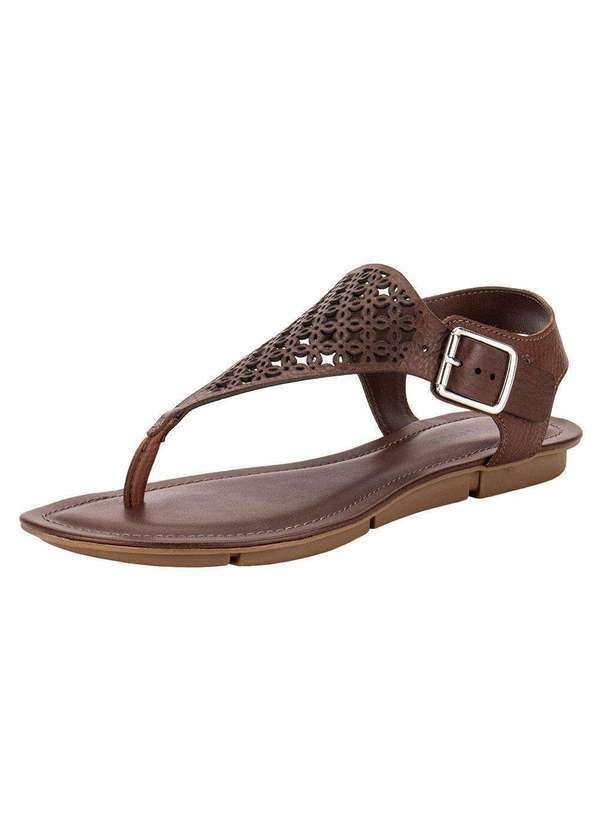 Bottero - Sandália Feminina Flat Bottero - 309282 - Café