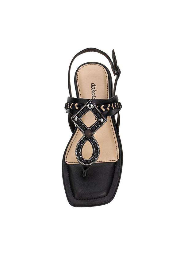 Dakota - Sandália Feminina Flat Dakota Y7951 - Preto 5