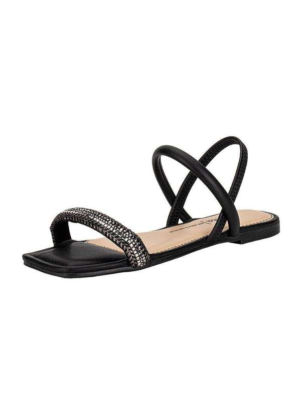 Dakota - Sandália Feminina Flat Dakota Y7952 - Preto/Cinza