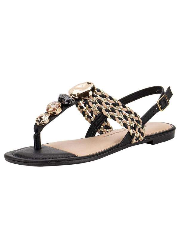 Dakota - Sandália Feminina Flat Dakota Y7991 - Preto