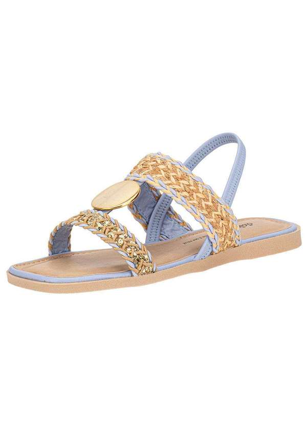 Dakota - Sandália Feminina Flat Dakota Y8102 - Bege/Azul
