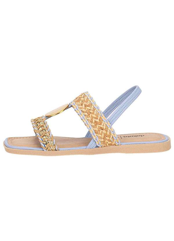 Dakota - Sandália Feminina Flat Dakota Y8102 - Bege/Azul 2