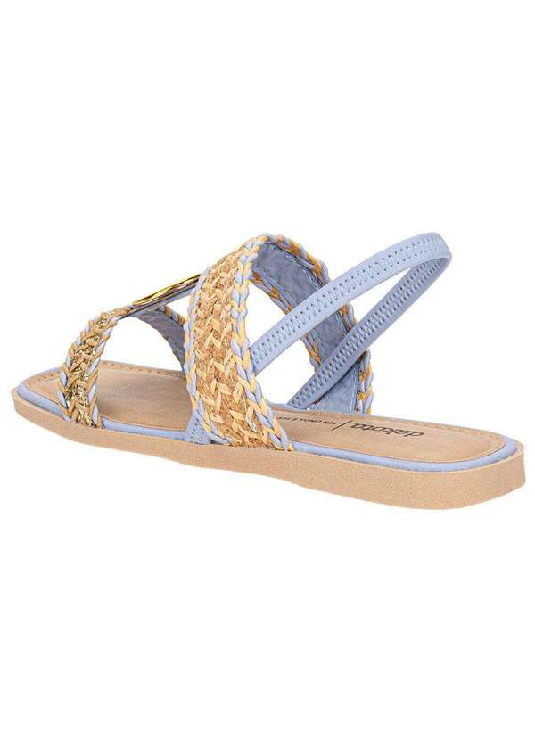 Dakota - Sandália Feminina Flat Dakota Y8102 - Bege/Azul 3