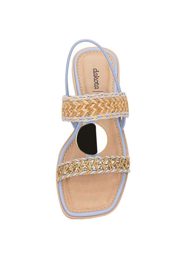Dakota - Sandália Feminina Flat Dakota Y8102 - Bege/Azul 5