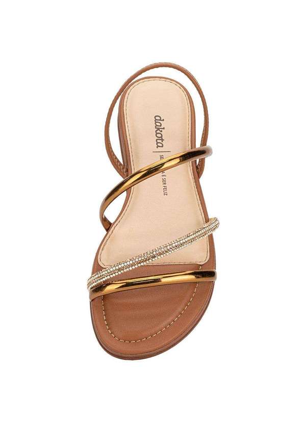 Dakota - Sandália Feminina Flat Dakota Y8752 - Caramelo 5