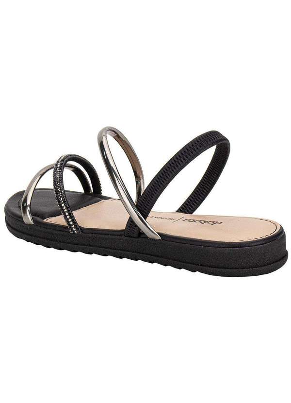 Dakota - Sandália Feminina Flat Dakota Y8752 - Preto/Prata 3