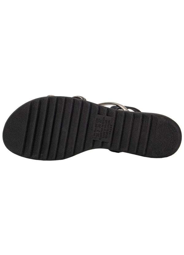 Dakota - Sandália Feminina Flat Dakota Y8752 - Preto/Prata 4