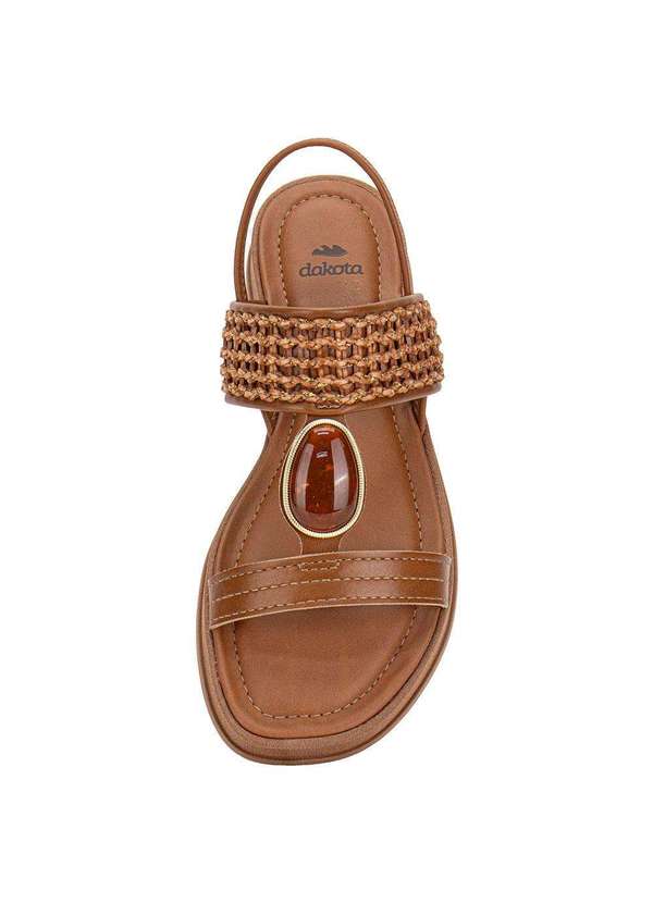 Dakota - Sandália Feminina Flat Dakota Y9711 - Caramelo 5