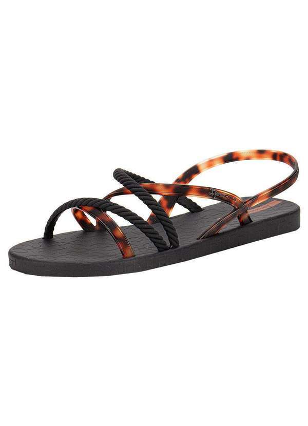 Ipanema - Sandália Feminina Flat Diversa Verão Ipanema 27375 - Preto