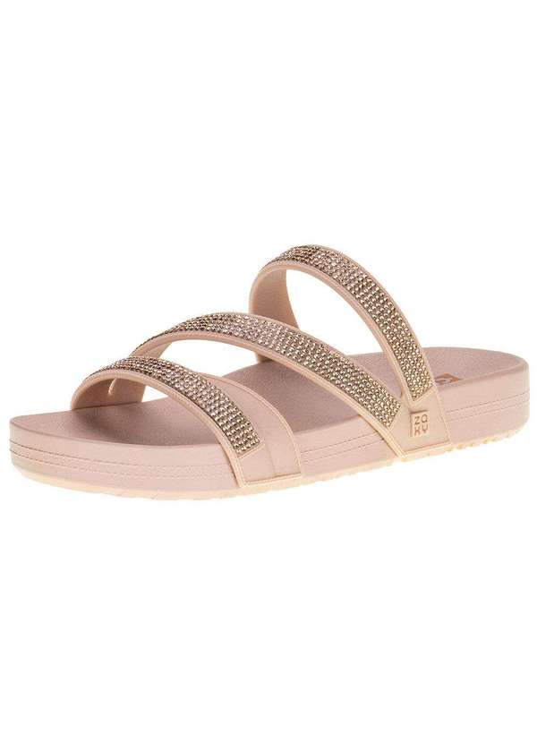 Zaxy - Sandália Feminina Flat Glow Zaxy - 19017 - Salmão