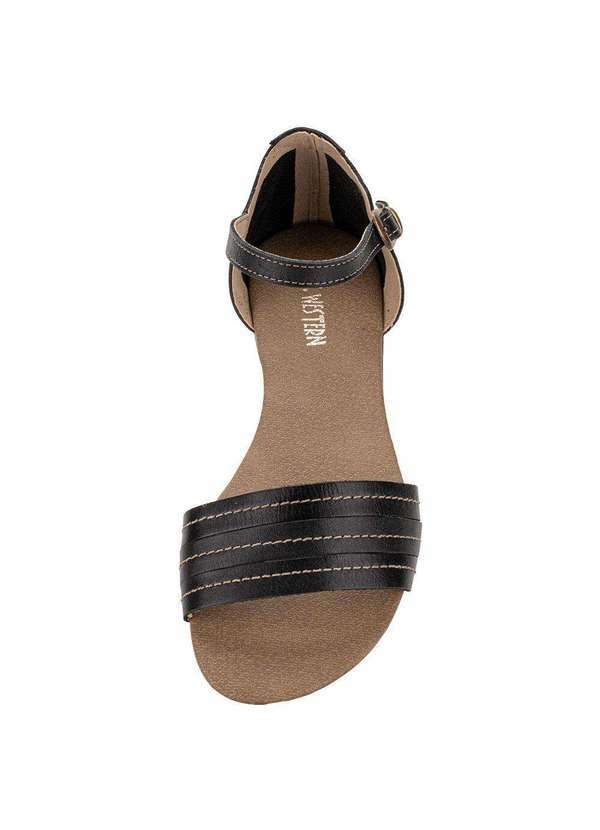 Miss Western - Sandália Feminina Flat Miss Western 120 - Preto 5