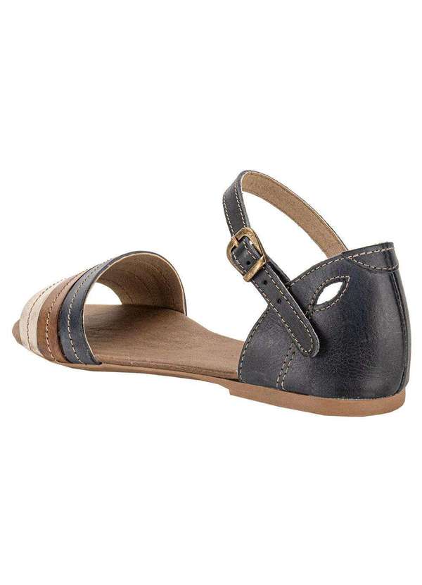 Miss Western - Sandália Feminina Flat Miss Western 120 - Marinho 3