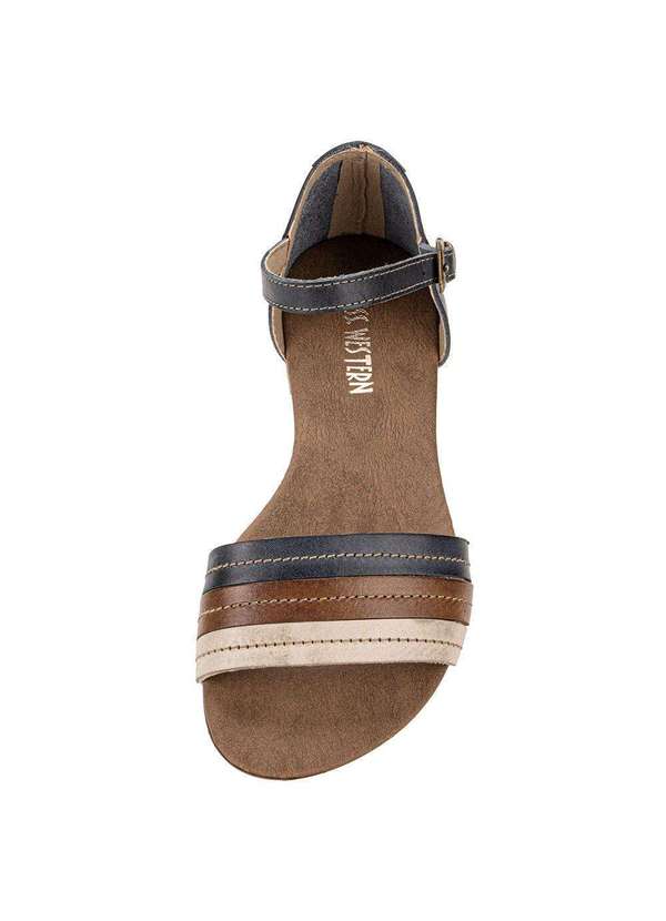 Miss Western - Sandália Feminina Flat Miss Western 120 - Marinho 5