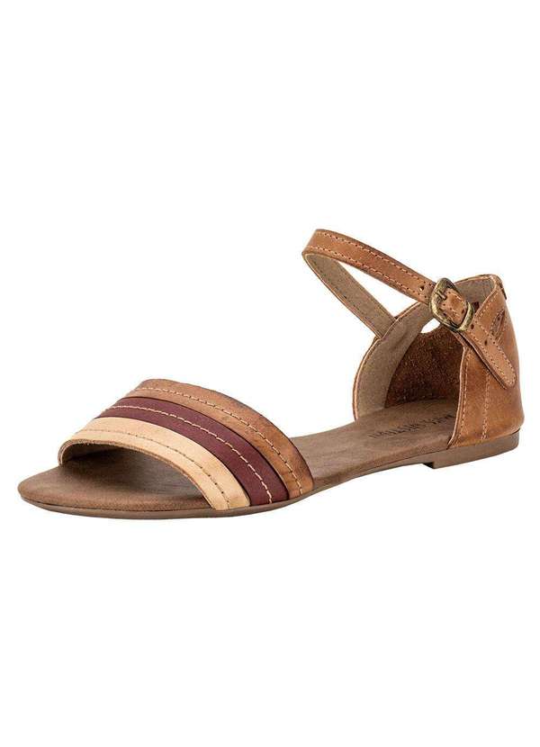 Miss Western - Sandália Feminina Flat Miss Western 120 Camel