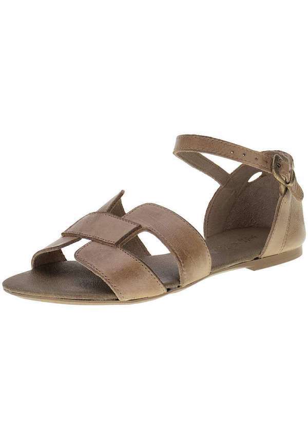 Miss Western - Sandália Feminina Flat Miss Western 128t - Taupe