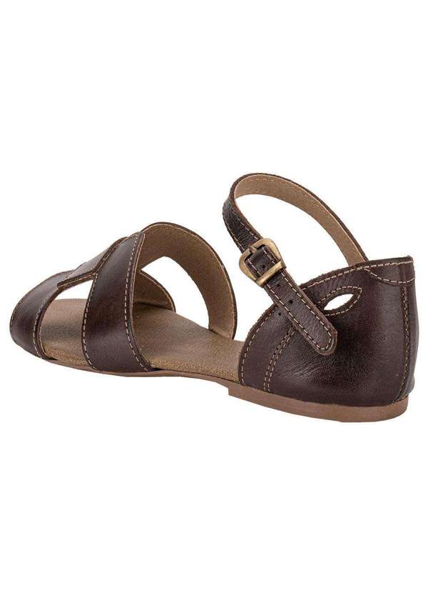 Miss Western - Sandália Feminina Flat Miss Western 128t - Café 3