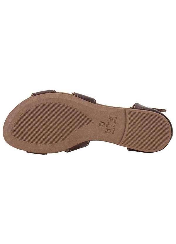 Miss Western - Sandália Feminina Flat Miss Western 128t - Café 4