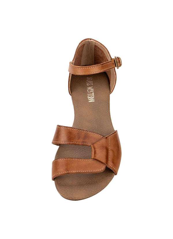 Miss Western - Sandália Feminina Flat Miss Western 183 - Castanho 5