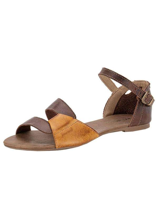 Miss Western - Sandália Feminina Flat Miss Western 183 - Café/Bege