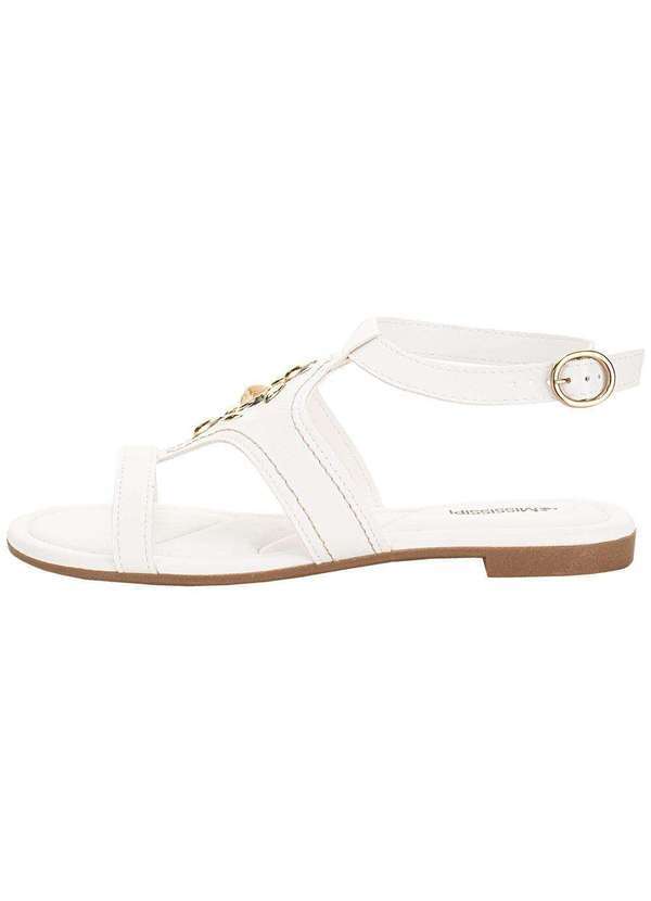 Mississipi - Sandália Feminina Flat Mississipi J0371 Branco 2