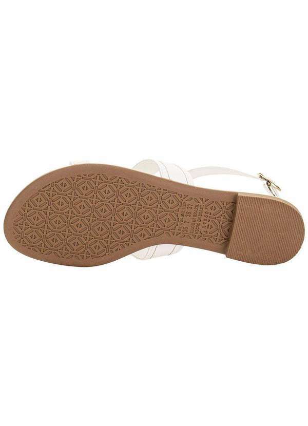 Mississipi - Sandália Feminina Flat Mississipi J0371 Branco 4
