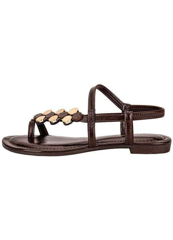 Mississipi - Sandália Feminina Flat Mississipi J0421 Chocolate 2
